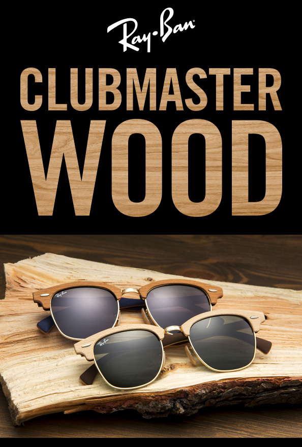 ray ban clubmaster de madera