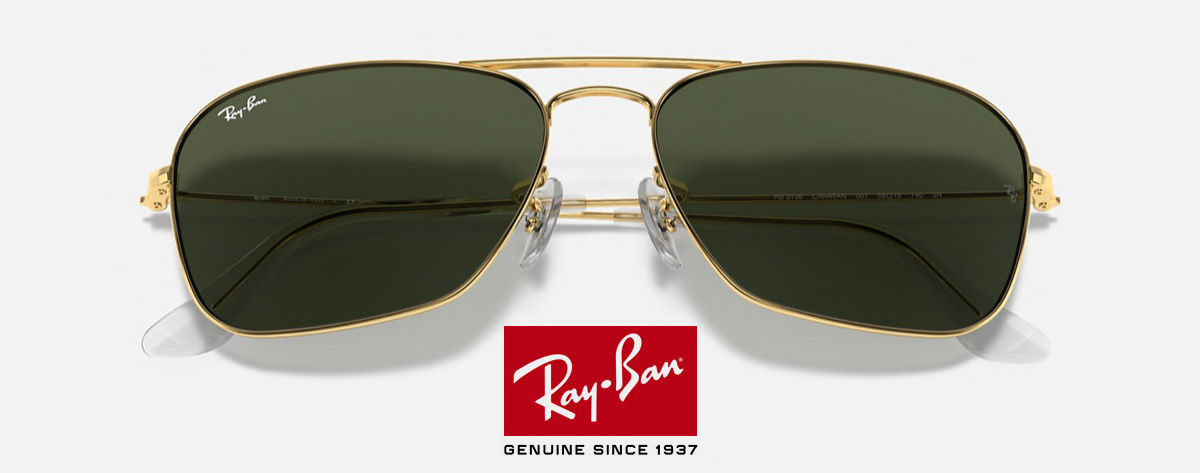 recompensa fingir Chelín Ray Ban Caravan, las gafas de aviador de forma geométrica