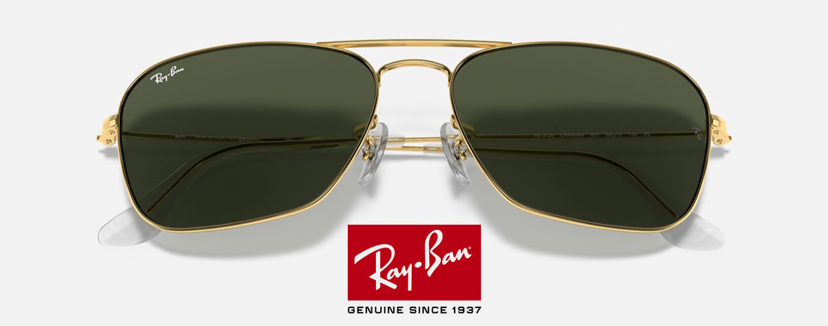 lema hazlo plano Acelerar Ray Ban Caravan, las gafas de aviador de forma geométrica