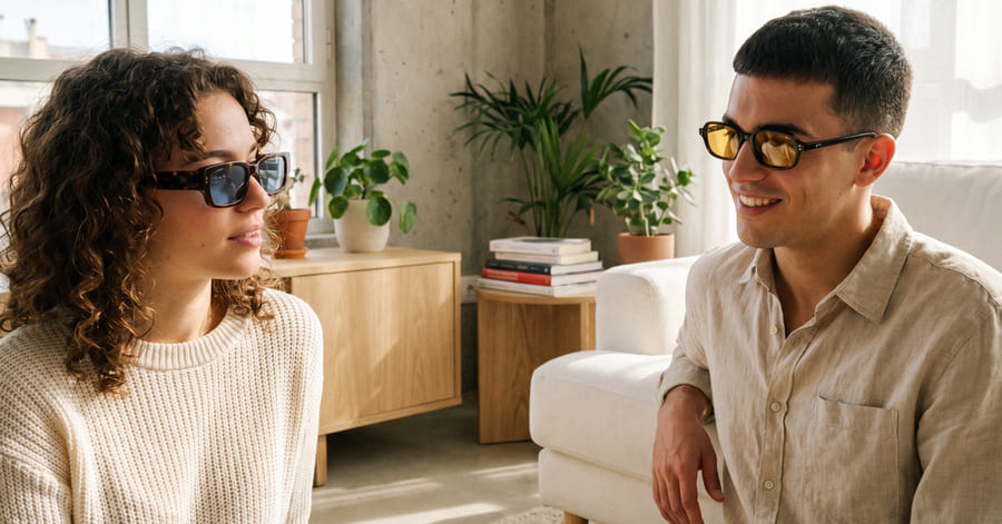 Cómo combinar unas gafas de sol de lentes claras